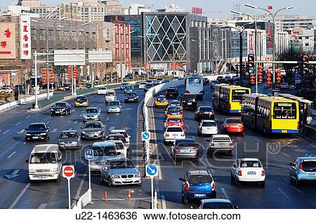 Beijing (China): urban traffic in Chongwen View Large Photo Image Stock Photograph - Beijing (China): urban traffic in Chongwen. Fotosearch