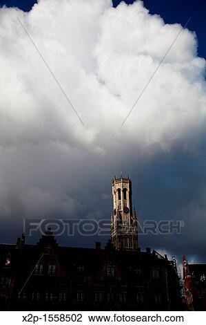 Belfort tower in Markt, Bruges, Flanders, Belgium View Large Photo Image Stock Image - Belfort tower in Markt, Bruges, Flanders, Belgium. Fotosearch