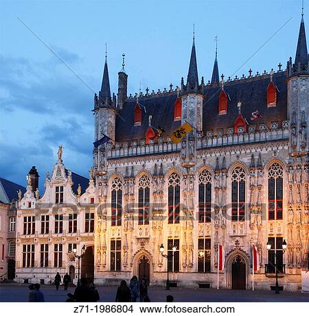 Belgium, Bruges, Stadhuis, City Hall,. View Large Photo Image Picture - Belgium, Bruges, Stadhuis, City Hall,.. Fotosearch