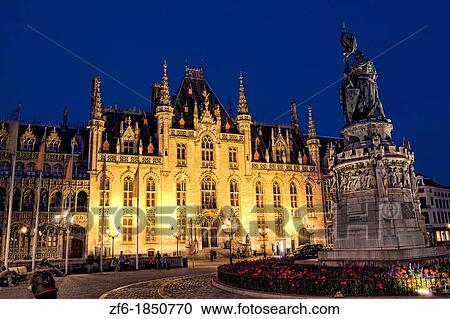 Belgium night photo of House of Governor or Provence House in Marketplace in downtown Bruges Belgium View Large Photo Image Stock Image - Belgium night photo of House of Governor or Provence House in Marketplace in downtown Bruges Belgium. Fotosearch