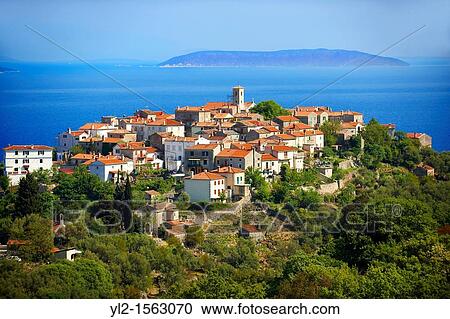 Stock Image - Beli hill town, Cres Island, Croatia. Fotosearch