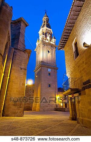 Bell tower of cathedral (1762-1767), Santo Domingo de la Calzada. La Rioja, Spain View Large Photo Image Stock Photograph - Bell tower of cathedral (1762-1767), Santo Domingo de la Calzada. La Rioja, Spain. Fotosearch