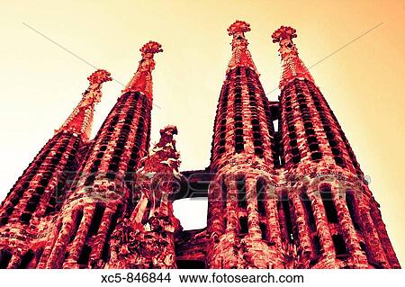 Bell Towers Sagrada Familia, Antoni Gaudi, Barcelona, Catalonia, Spain View Large Photo Image Picture - Bell Towers Sagrada Familia, Antoni Gaudi, Barcelona, Catalonia, Spain. Fotosearch