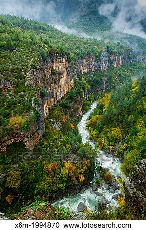 Bellos river and deciduous forest in autumn. Aisclo Canyon. Huesca, Aragon, Spain, Europe. View Large Photo Image Stock Image - Bellos river and deciduous forest in autumn. Aisclo Canyon. Huesca, Aragon, Spain, Europe.. Fotosearch