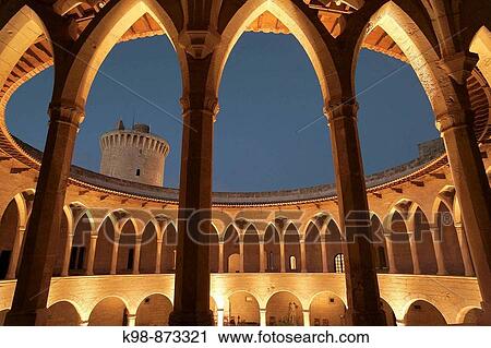 Bellver Castle (14th century), Palma de Mallorca. Majorca, Balearic Islands, Spain View Large Photo Image Stock Image - Bellver Castle (14th century), Palma de Mallorca. Majorca, Balearic Islands, Spain. Fotosearch