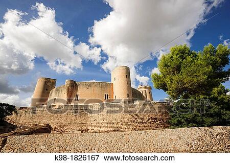 Bellver Castle, - XIV century -, Palma de Mallorca, Mallorca Balearic Islands Spain View Large Photo Image Stock Photo - Bellver Castle, - XIV century -, Palma de Mallorca, Mallorca Balearic Islands Spain. Fotosearch