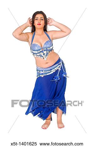 Belly dancer in blue On white Background View Large Photo Image Stock Photography - Belly dancer in blue On white Background. Fotosearch