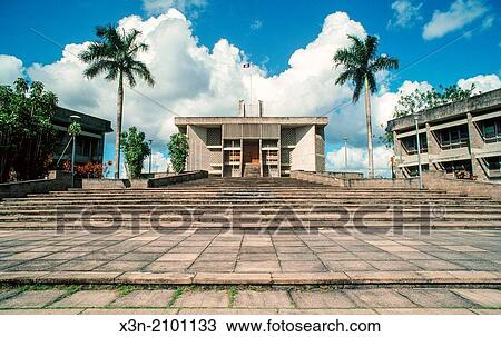 Stock Image - Belmopan, the capital of Belize.. Fotosearch