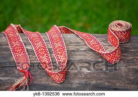 Belt of Estonian National Costume View Large Photo Image Stock Photograph - Belt of Estonian National Costume. Fotosearch