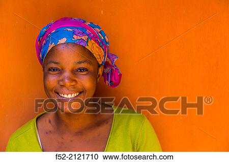 Stock Image - Bemba girl, Bemba people, Zambia, Africa.. Fotosearch