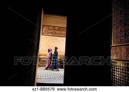 Ben Youssef Madrassa, Marrakech, Morocco View Large Photo Image Stock Photo - Ben Youssef Madrassa, Marrakech, Morocco. Fotosearch