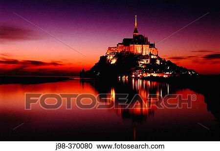 Benedictine abbey at Mont-Saint-Michel. Manche. Normandy. France. View Large Photo Image Stock Image - Benedictine abbey at Mont-Saint-Michel. Manche. Normandy. France.. Fotosearch