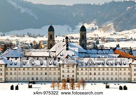 Benedictine monastery in Einsiedeln, in the Canton of Schwyz, Switzerland View Large Photo Image Stock Image - Benedictine monastery in Einsiedeln, in the Canton of Schwyz, Switzerland. Fotosearch