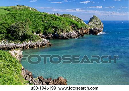 Berelln beach, in Val de San Vicente, Cantabria, Spain. View Large Photo Image Stock Photo - Berelln beach, in Val de San Vicente, Cantabria, Spain.. Fotosearch