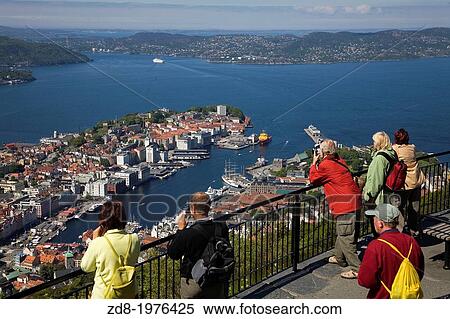Stock Photography - bergen view to the vaagen in norway.. Fotosearch