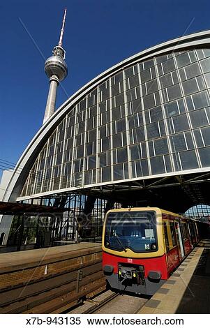 Berlin Germany Alexanderplatz railway station & the Fernsehturm TV tower View Large Photo Image Stock Photography - Berlin Germany Alexanderplatz railway station & the Fernsehturm TV tower. Fotosearch