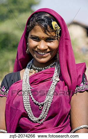Bhil woman, Bhil Tribe, Madhya Pradesh, India. View Large Photo Image Stock Photograph - Bhil woman, Bhil Tribe, Madhya Pradesh, India.. Fotosearch