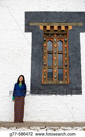 Bhutan. Buthang Valley. Jankar. Bhutanese woman. View Large Photo Image Stock Image - Bhutan. Buthang Valley. Jankar. Bhutanese woman.. Fotosearch