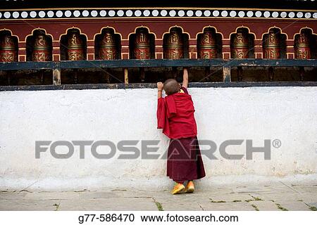 Bhutan. Buthang Valley. Jankar. Tashing Goemba Monastery. Buddhist monk. View Large Photo Image Stock Image - Bhutan. Buthang Valley. Jankar. Tashing Goemba Monastery. Buddhist monk.. Fotosearch