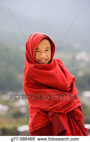 Bhutan. Buthang Valley. Jankar. Tashing Goemba Monastery. Little Buddhist monk. View Large Photo Image Stock Photo - Bhutan. Buthang Valley. Jankar. Tashing Goemba Monastery. Little Buddhist monk.. Fotosearch