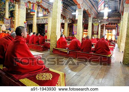 Bhutan (kingdom of), City of Punakha, the dzong built in 1637 by the Shabdrung Namgyel at the confluence of rivers Pho and Mo, inside the temple, monks are taught religious matters View Large Photo Image Stock Image - Bhutan (kingdom of), City of Punakha, the dzong built in 1637 by the Shabdrung Namgyel at the confluence of rivers Pho and Mo, inside the temple, monks are taught religious matters. Fotosearch