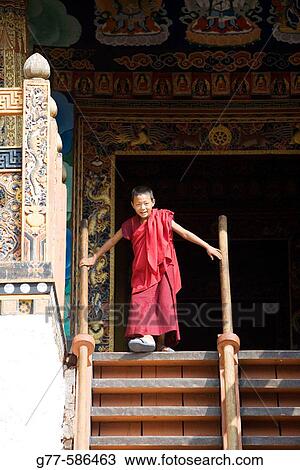 Bhutan. Punakha. Punakha Dzong Monastery. Little Buddhist Monk. View Large Photo Image Stock Image - Bhutan. Punakha. Punakha Dzong Monastery. Little Buddhist Monk.. Fotosearch