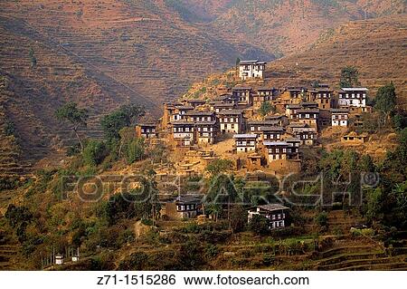 Bhutan small village View Large Photo Image Stock Photograph - Bhutan small village. Fotosearch