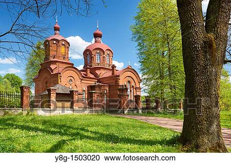 Stock Image - Bialowieza-orthodox church, Podlasie region, Poland, Europe. Fotosearch