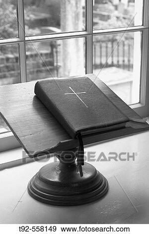 Bible on a stand, St Helena's Episcopal Church, Beaufort South Carolina. USA. View Large Photo Image Stock Photo - Bible on a stand, St Helena's Episcopal Church, Beaufort South Carolina. USA.. Fotosearch