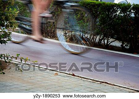 Stock Image - Bicycle in bicycle lane. Fotosearch