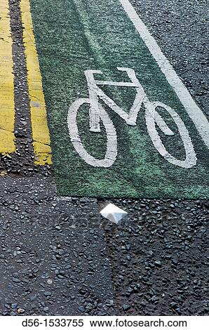 Bicycle lane, Belfast, Northern Ireland View Large Photo Image Stock Photography - Bicycle lane, Belfast, Northern Ireland. Fotosearch