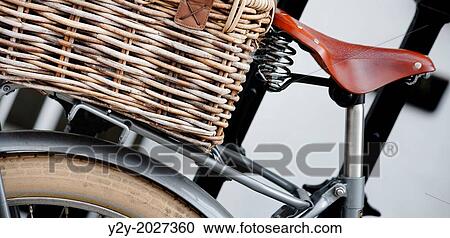 Bicycle with basket. View Large Photo Image Stock Image - Bicycle with basket.. Fotosearch