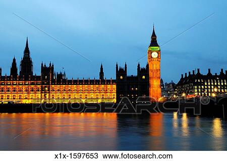 Big Ben and The Houses of Parliament at Dusk, Westminster, London, England, UK View Large Photo Image Stock Image - Big Ben and The Houses of Parliament at Dusk, Westminster, London, England, UK. Fotosearch