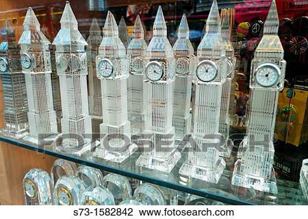 Stock Image - Big Ben Souvenirs in London, England. Fotosearch