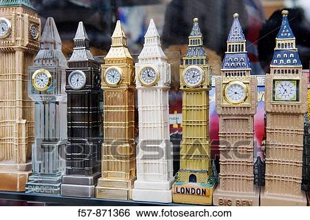 Stock Photograph - Big Ben Souvenirs in London, England. Fotosearch