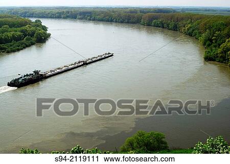 Big boat sailing in the Danube river, Devin, Bratislava, Slovakia. View Large Photo Image Stock Image - Big boat sailing in the Danube river, Devin, Bratislava, Slovakia.. Fotosearch