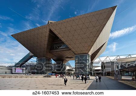 Big Sight Building, Odaiba district, Tokyo, Japan View Large Photo Image Stock Image - Big Sight Building, Odaiba district, Tokyo, Japan. Fotosearch