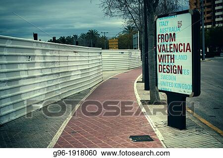 Bike lane in Valencia View Large Photo Image Stock Image - Bike lane in Valencia. Fotosearch