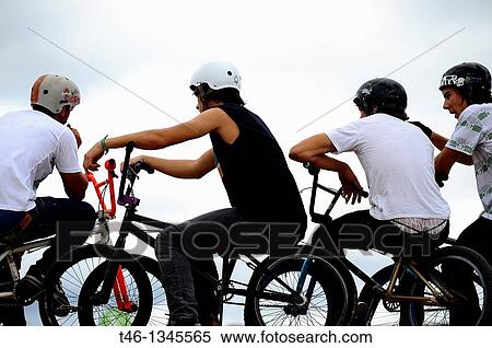 Bikepark competitors in BMX bicycle Festibal View Large Photo Image Stock Photography - Bikepark competitors in BMX bicycle Festibal. Fotosearch