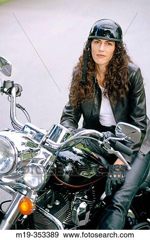 biker girl View Large Photo Image Stock Photo - biker girl. Fotosearch