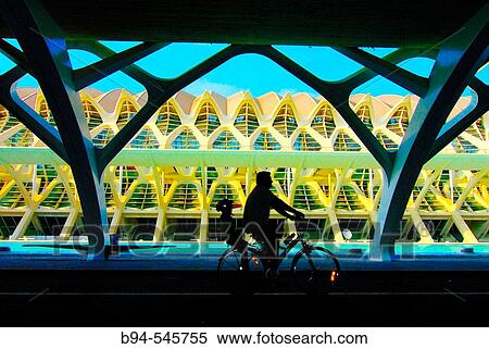 Bikers at City of Arts and Sciences by Santiago Calatrava, Valencia. Comunidad Valenciana, Spain View Large Photo Image Stock Photography - Bikers at City of Arts and Sciences by Santiago Calatrava, Valencia. Comunidad Valenciana, Spain. Fotosearch