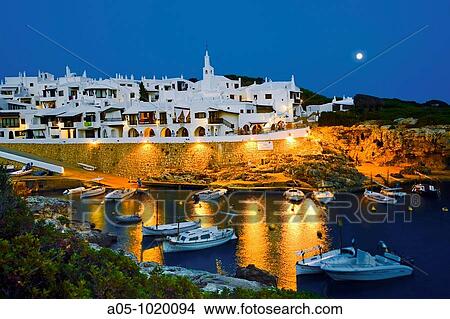 Binibeca Vell fishing village, Minorca, Balearic Islands, Spain View Large Photo Image Picture - Binibeca Vell fishing village, Minorca, Balearic Islands, Spain. Fotosearch