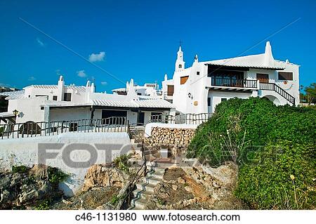 Binibeca Vell. Minorca. Balearic Islands. Spain. View Large Photo Image Stock Image - Binibeca Vell. Minorca. Balearic Islands. Spain.. Fotosearch