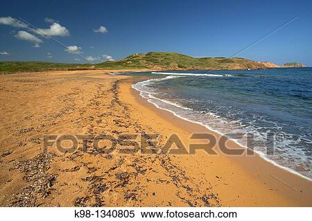 Binimel-l? beach Punta de Sa Marineta Menorca Biosphere Reserve Balearic Islands Spain View Large Photo Image Stock Photography - Binimel-l? beach Punta de Sa Marineta Menorca Biosphere Reserve Balearic Islands Spain. Fotosearch