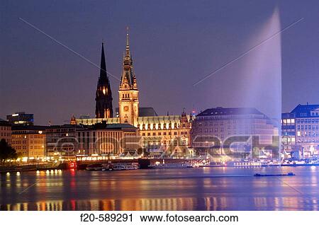 Binnenalster. Hamburg. Germany. View Large Photo Image Stock Image - Binnenalster. Hamburg. Germany.. Fotosearch