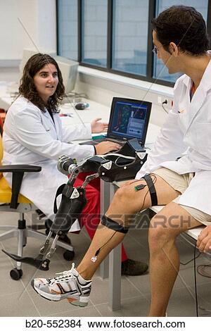Biomechanics: researchers developing exoskeleton intended for people suffering from muscular weakness in the lower limbs. Fatronik Foundation, Research Technology Center. Donostia, San Sebastian, Gipuzkoa, Euskadi. Spain. View Large Photo Image Picture - Biomechanics: researchers developing exoskeleton intended for people suffering from muscular weakness in the lower limbs. Fatronik Foundation, Research Technology Center. Donostia, San Sebastian, Gipuzkoa, Euskadi. Spain.. Fotosearch