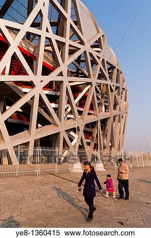 Bird's Nest National Stadium by architects Herzog and De Meuron, 2008, Olympic Green, Beijing, China, Asia View Large Photo Image Stock Photography - Bird's Nest National Stadium by architects Herzog and De Meuron, 2008, Olympic Green, Beijing, China, Asia. Fotosearch