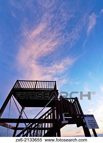 Birdwatching platform at L? Encanyissada Lagoon in twilight. Ebro River Delta Natural Park, Tarragona province, Catalonia, Spain. View Large Photo Image Stock Photography - Birdwatching platform at L? Encanyissada Lagoon in twilight. Ebro River Delta Natural Park, Tarragona province, Catalonia, Spain.. Fotosearch