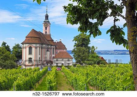 Birnau, Monastery Birnau, Birnau sanctuary, Marian pilgrimage church, Baden-Wuerttemberg, Germany, Lake constance, Bodensee, Europe. View Large Photo Image Stock Photo - Birnau, Monastery Birnau, Birnau sanctuary, Marian pilgrimage church, Baden-Wuerttemberg, Germany, Lake constance, Bodensee, Europe.. Fotosearch