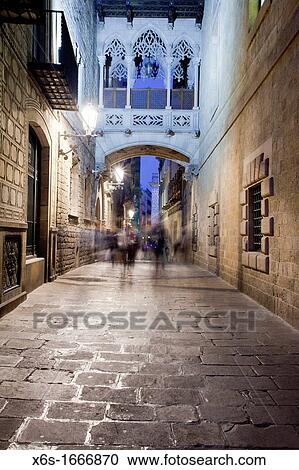 Bisbe street in Barcelona old town, Spain View Large Photo Image Stock Image - Bisbe street in Barcelona old town, Spain. Fotosearch